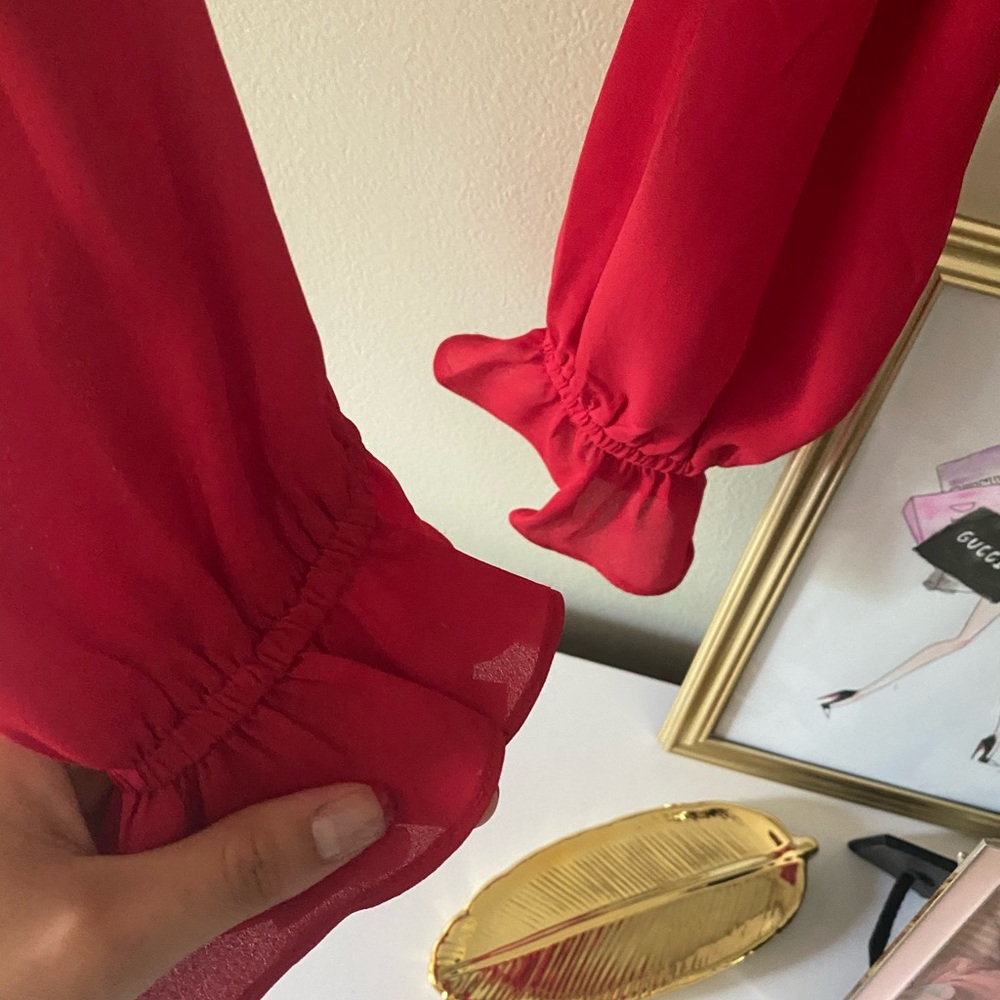 Red H&M blouse - Picture 4 of 4